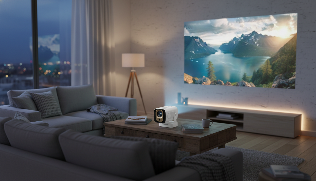 1080p Android 11 Mini Projector: Auto Focus, 4K Input