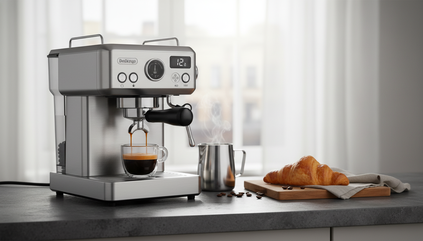 20-Bar Semi-Auto Espresso Machine: Temp Control + 58mm