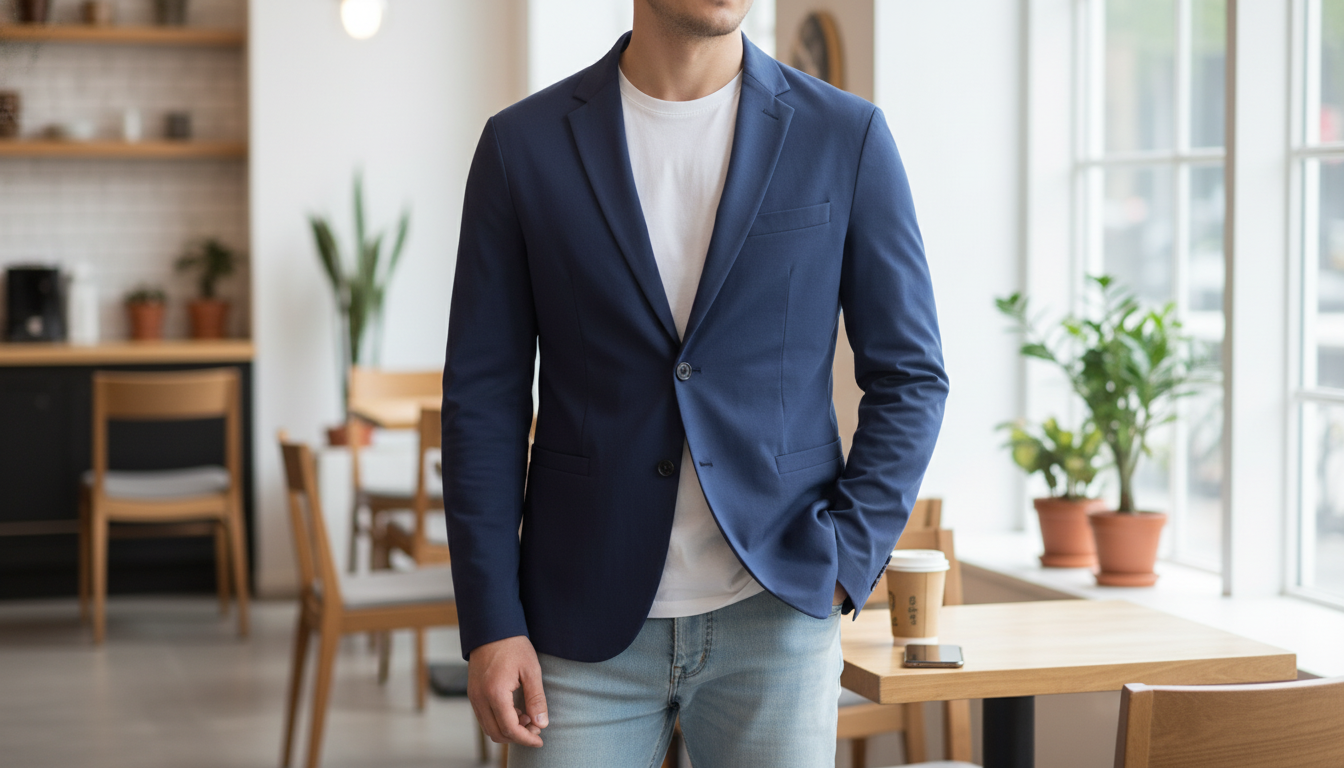 Armani Exchange Blue Cotton Blazer: Fit, Style, Care