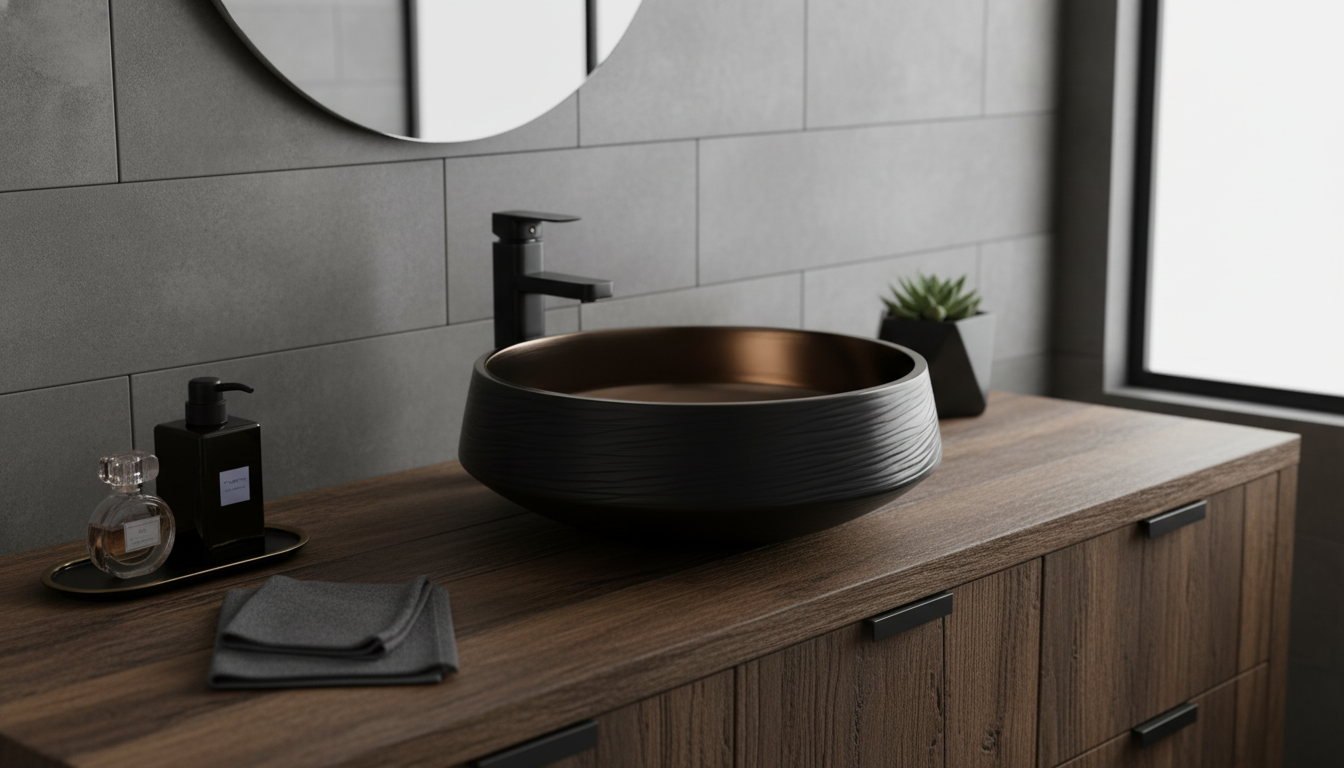 Black & Bronze Bathroom Sink Set: Fit, Install, Care
