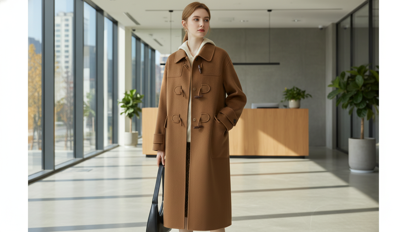 Camel Double-Sided Wool Coat: Office Warmth, Polished Fit