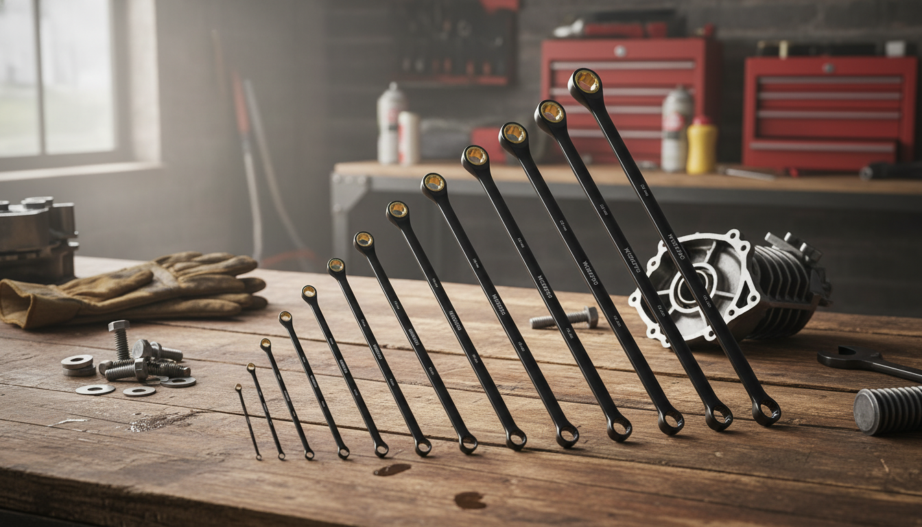 Extra-Long 72-Tooth Ratcheting Wrench Set (8–19mm)