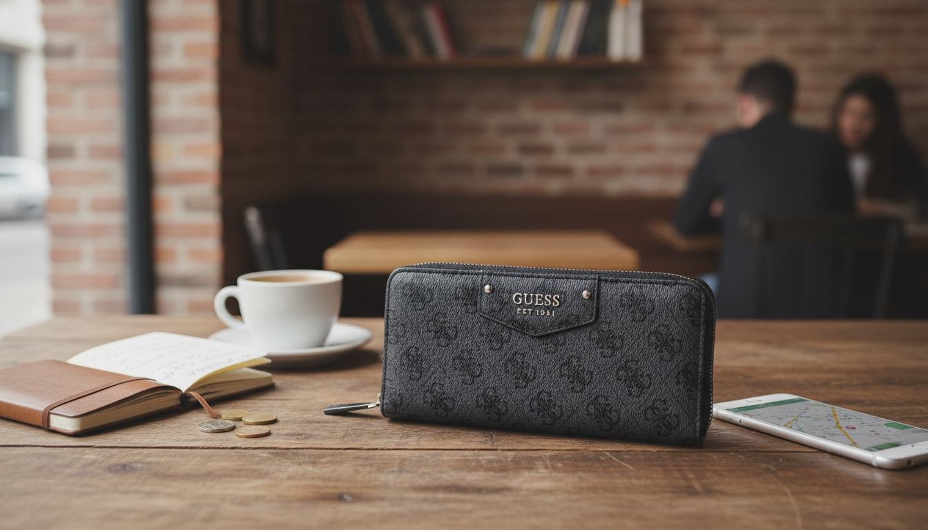 Guess Women’s Black Printed Large Wallet for Daily Order
