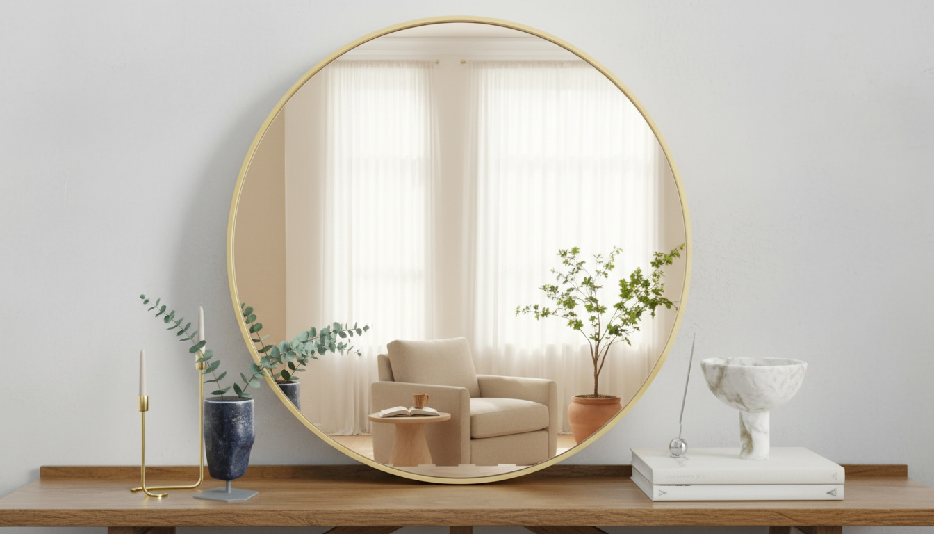 Round Wall Mirror Tips to Brighten and Enlarge Any Room