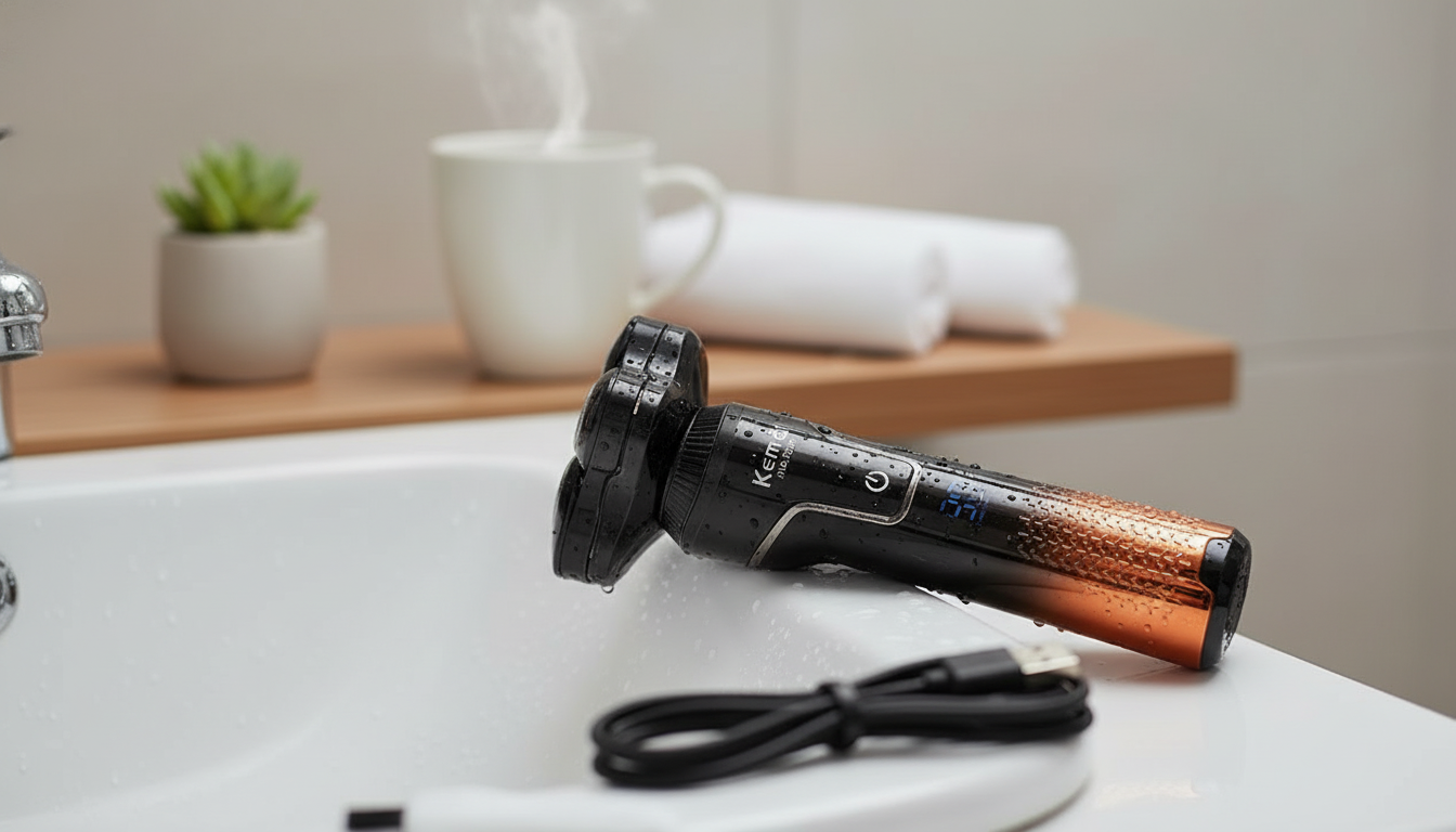 Waterproof Wet/Dry Shaver Trimmer: Rechargeable