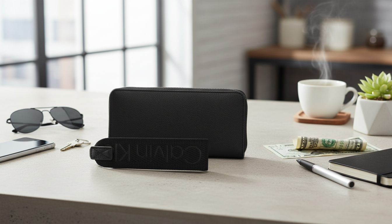 Calvin Klein Jeans Black Zip Wallet: Sleek & Secure